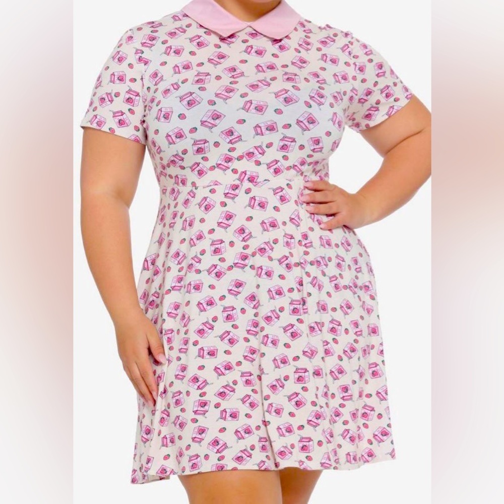 Strawberry Milk Collared dress. Super cute, never worn.